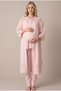 Women's Powder Linen Scalloped New Season Maternity Pajama Set - 3