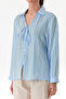 Buttoned Loose Shirt with Tie Front - 5