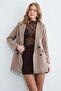 Belted Double-Breasted Collared Buttoned Jacket - 2