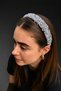 Bym216 White Stone Detailed Women's Hair Crown, Sparkling and Stylish Evening Dress Hair Accessory - 2