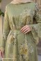 Spanish Sleeve Floral Patterned Khaki Dress - 2