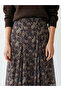 Alita City Lcw Modest Black Patterned Midi Women's Skirt with a Difference - 3