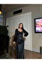 Single Embellished Glittery Velvet Evening Dress Black 583116 - 2