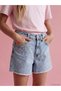 Two Mt Shop Quality Lcw Kids Blue Floral Embroidered Girls' Jean Shorts - 2