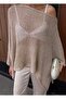 Asymmetrical Transparent Sequin Detailed Beach Poncho