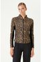 N-Tech Camel Siyah Leopar Detaylı SweaTshirt