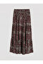 Original Elastic Waist Patterned Skirt - 5