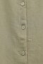 Draped Cuff Oval Cut Shirt -Beige - 8