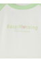 Original Text Printed Girls' T-Shirt - 3
