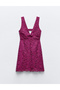Rochie scurta, Fucsia - 2