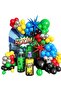 أخرى كما في الصورة 137 قطعة مجموعة من قوس إكليل البالونات على شكل نجمة متفجرة باللونين الأحمر والأزرق، مزينة - 7
