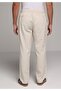 Regular Fit Mid Waist Straight Leg Men's Beige Trousers - 2