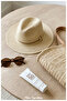 Classic Striped Straw Fedora Hat – Summer Beach and Travel Hat - 2