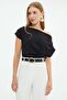 Drapeli Boat Neck Crepe Fabric Blouse - 3