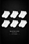 6 Pairs Boxed Premium Women's White Cotton Seamless Booties Socks.