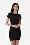 Basic Crew Neck Lycra Dress - 3