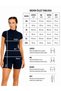 Navy Blue Swimwear Shorts Jumpsuit Zippered Sports Casual Use - 5