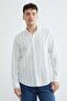 Striped Linen Look Shirt