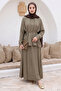 Jile Dress Belted Khaki Suit