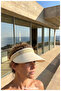 New, Plain, Linen, Women's Visor Hat with Belt Buckle, (Size, 57-58 cm) - 6