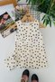 My Little One's Polka Dot Detailed Sequined Girls' Dress with Bag - Cream