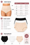 Biyeli Bato Women's Panties 3-Pack 100% Cotton Wide Fit High Waist Black White Skin L XL 2XL 3XL 4XL 5XL Plus Size - 7