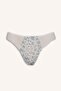 Floral Light Blue Tulle Panties with Elastic Waistband H7585Ax26Sp - 7