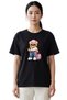 Cool Teddy Bear Patterned T-Shirt with Holiday Concept Suitcase