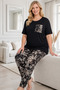 Plus Size Luxury Pajama Set with Elastic Waist Comfort Model Cotton Women's Pajama Set - 2