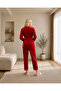 Lace 3-Piece Velvet Pajamas - 3