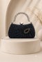 Stone Pattern Special Model Evening Dress Bag with Stone Handles, Pearl Stone Evening Dress Stylish Bag