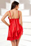 GLBLSEME ثوب نوم من الساتان الأحمر - M-308 - (93237) مقاس S - 2