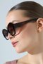 Women's uv400 oval brown sunglasses waitress size 23047-2 c3 gradient lens - 3