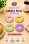 Donut Design Coasters Set of 4 |   Decorative Table Accessory – 9 Cm, 4 mm 3D Printed Decorative Coaster