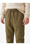 Cotton Shirred Jogger Sweatpants with Pockets and Tie Waist - 2