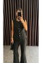 Women's Double Suit with Slit-Cut Sleeves, Buttoned Vest and Trousers - 6