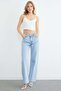 Stone Embellished Palazzo Jeans