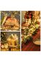 6M 200LEDs Warm White 18M 500LED Cluster LED String Fairy Lights Copper Wire Outdoor Christmas Tree - 6