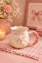 Bow Patterned Handmade Ceramic Mug |   Decorative Gift Mug