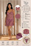 Floral Lace Detailed Transparent Mini Nightgown