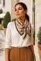 Women's Leopard Patterned Satin Scarf 70X70 cm - Leopard Scarf That Ties Around the Waist and Shoulders - 4