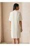 Set of 2 - Intimates Knee Length Night Dress Short Sleeves Mandarin Collar Viscose - 7