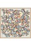 Multicolored Flower Pattern 100% Twill Silk Scarf 4312 - 84 - 3