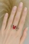 Red Heart Ring with Devil's Tail – Symbol of Passion, Rebellious Spirit, and Enchantment
