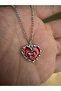 Unisex Necklace with Red Heart Bow Figure – 60 cm Chain, Elegant and Romantic Design - 2