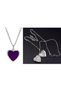 Heart Necklace with Openable Cover, Picture Addable Couple Necklace, 55 cm Chain, Metal, Picture Necklace