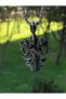 Viking Gothic Witchcraft Cross Vintage Dragon Winged Zircon Stone 316L Steel Unisex Pendant - 2