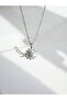 Icon of Elegance |   Magnolia Flower Figured Stainless Steel Necklace – 55 cm