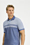 Regular Fit Patterned Lycra Polo Neck T-Shirt - 4