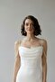 Fish Model Strapless Neckline Long Sleeve Maxi Evening Dress Wedding Party Dress - 7
